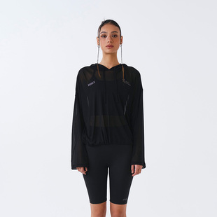 HDEX 25夏季新品薄款透视系连帽卫衣百搭休闲罩衫上衣韩国代购