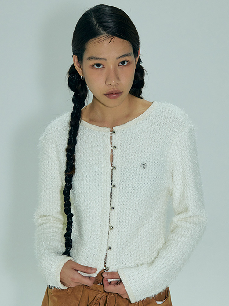 GIMMETHEYOUNG粗花呢针织开衫