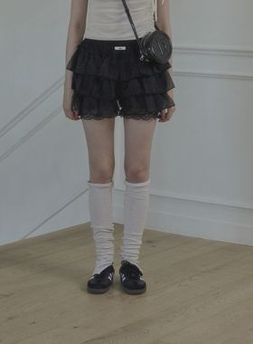 直井怜同款LETERIE 24夏蕾丝花边蓬蓬裙蛋糕半身裙韩国代购