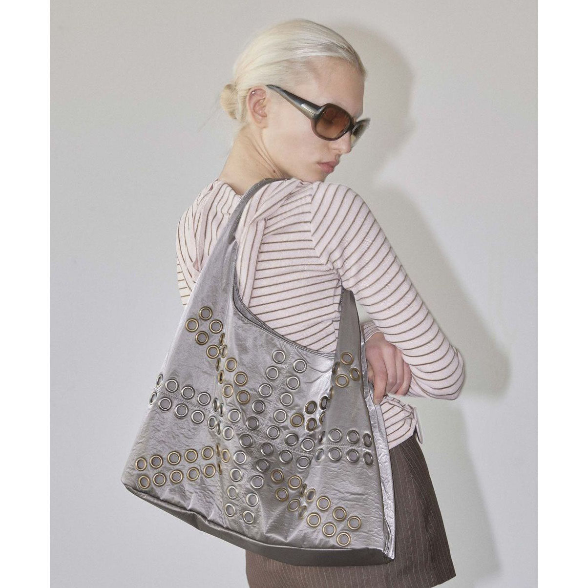 SCULPTOR 25春季新品大容量单肩腋下包百搭通勤三角包韩国代购