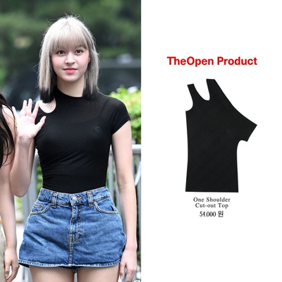 TheopenProduc露肩修身圆领短袖