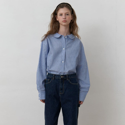 AMONG 25春季新款宽松条纹bf风衬衫百搭通勤上衣韩国代购