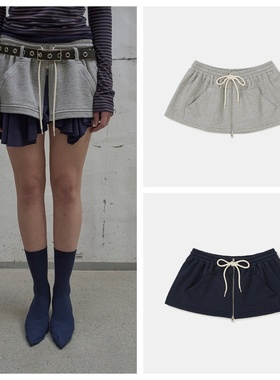 现货LCDC 25秋新品拉链超短裙纯色百搭A字裙屁帘腰封韩国代购