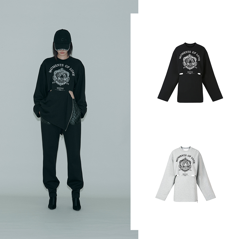 ych22春季新款美式刺绣卫衣裙