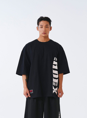 HDEX 25夏季新品宽松复古水洗做旧百搭休闲短袖T恤韩国代购