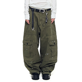 25秋季 韩国代购 新品 街头泼墨工装 AAKAM 百搭通勤休闲裤 美式 裤