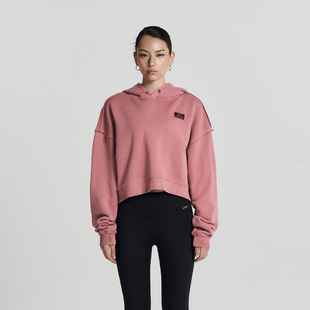 HDEX 25春夏季新品宽松美式复古短款套头卫衣连帽上衣韩国代购