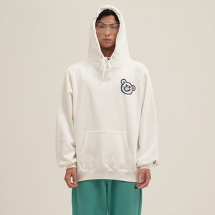 秒发ISTKUNST 21早秋新款小熊印花宽松休闲连帽卫衣韩国潮流代购