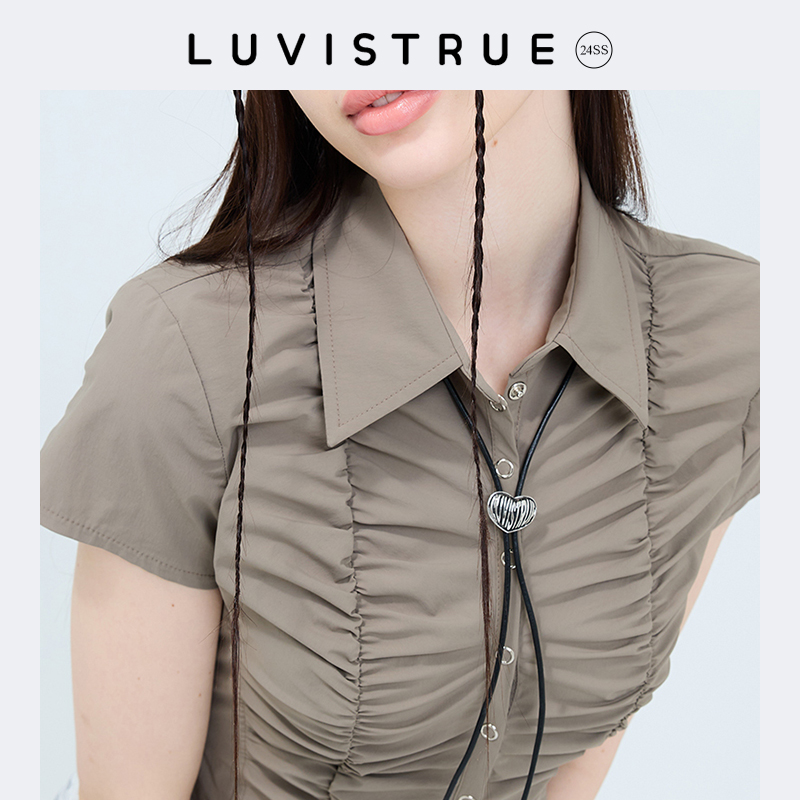 LUV IS TRUE 24春夏新款简约时尚项链女经典logo锁骨链韩国代购