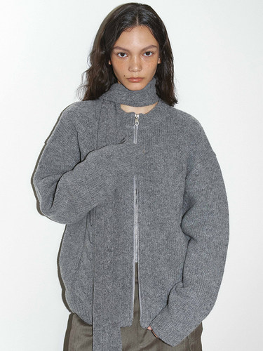 polysooem宽松加厚针织开衫