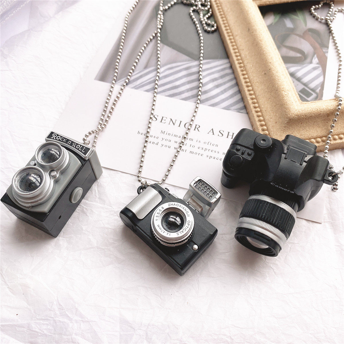 可发声闪光迷你仿真照相机项链创意搞怪嘻哈蹦迪个性网红吊坠链子,饰品/流行首饰/时尚饰品新,项链,淘宝优惠券,粉丝福利购,淘宝优惠卷