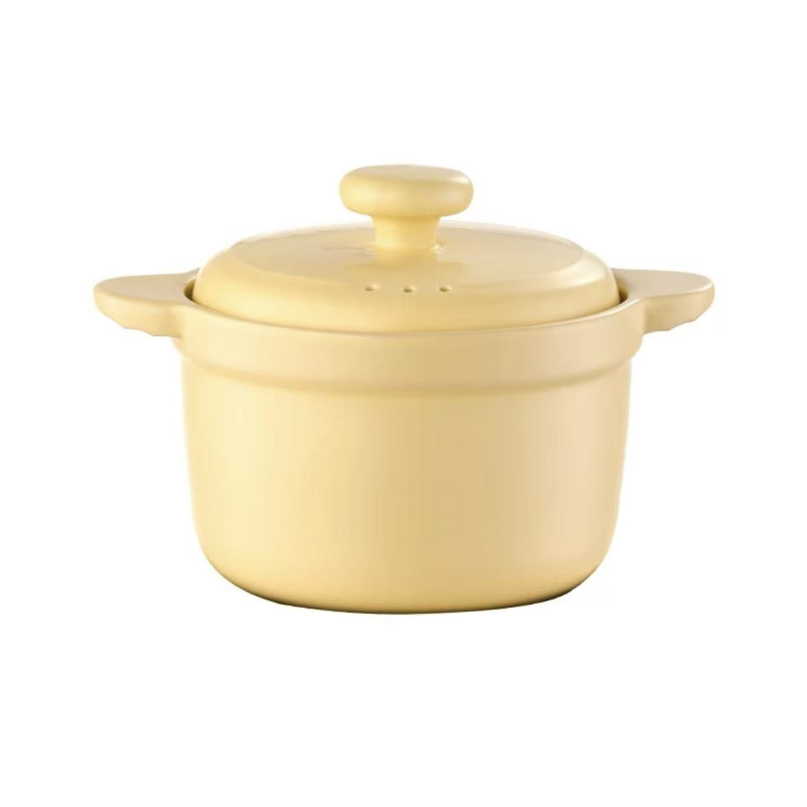 电炖砂锅陶瓷盅煲汤粥宝宝婴儿明火1升煲砂锅汤煲蒸煮