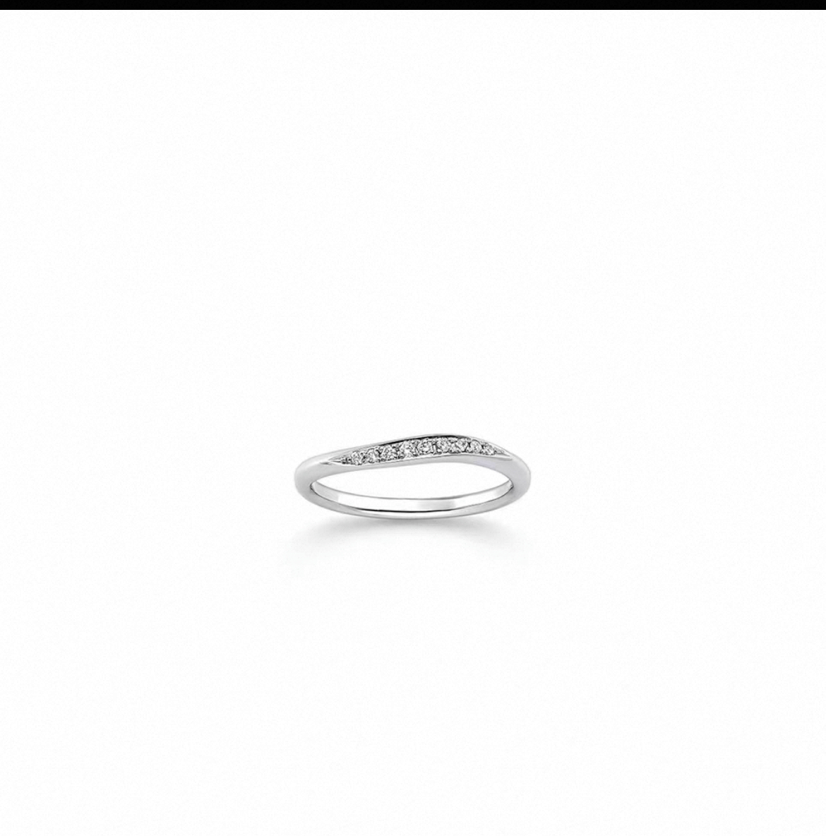 T家同款平衡木戒指迷你小珍珠戒指手饰任嘉伦周也戒指钻石闪亮