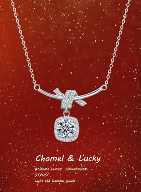 「缠绕方糖」纯银s999项链女轻奢小众高级感锁骨链送女友生日礼物