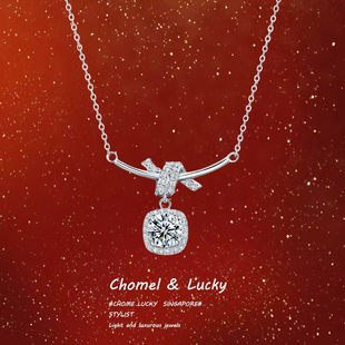 「缠绕方糖」纯银s999项链女轻奢小众高级感锁骨链送女友生日礼物