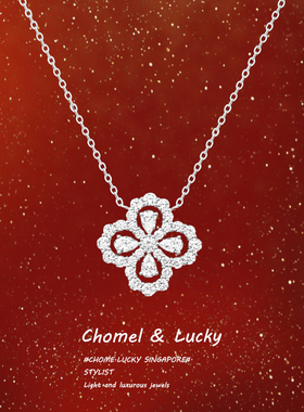 「幸运四叶草」纯银s999项链女轻奢小众设计高级感送女友生日礼物