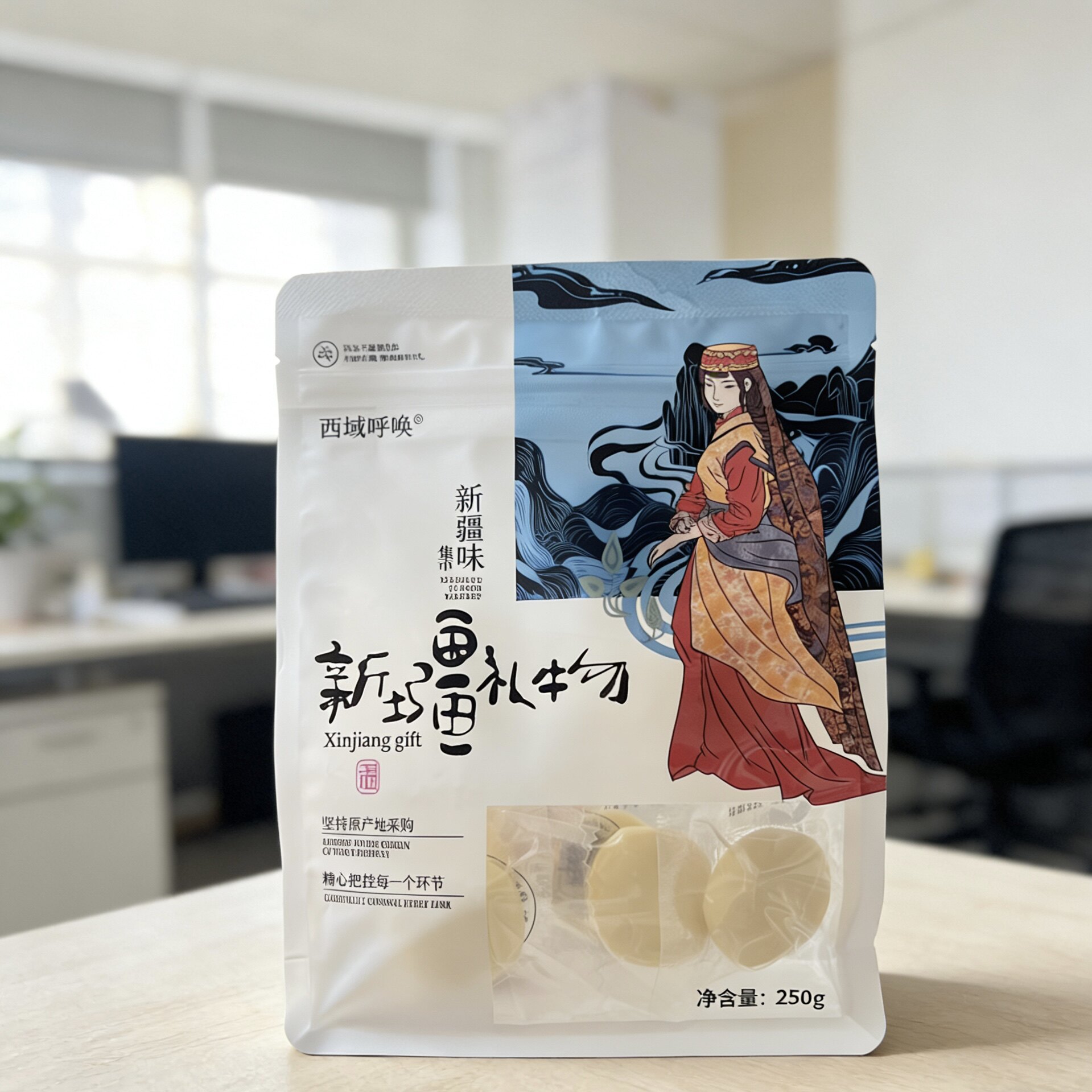 新疆特产礼物西域呼唤高钙酸奶疙瘩糕奶包子夹心型奶糖果小孩零食