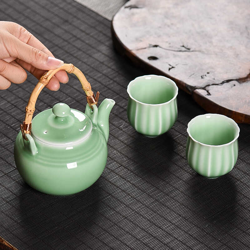 陶瓷提梁壶茶壶套装茶具