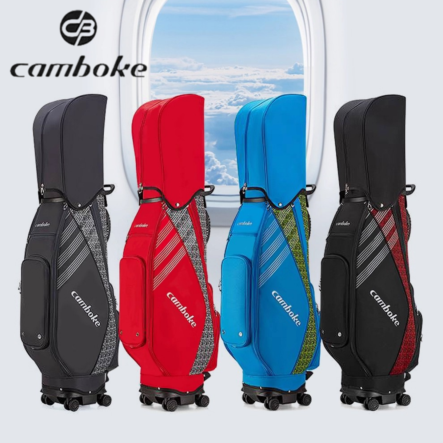 Camboke凯蒙伯克高尔夫航空托运球包防水万向轮轻便男女旅行球包