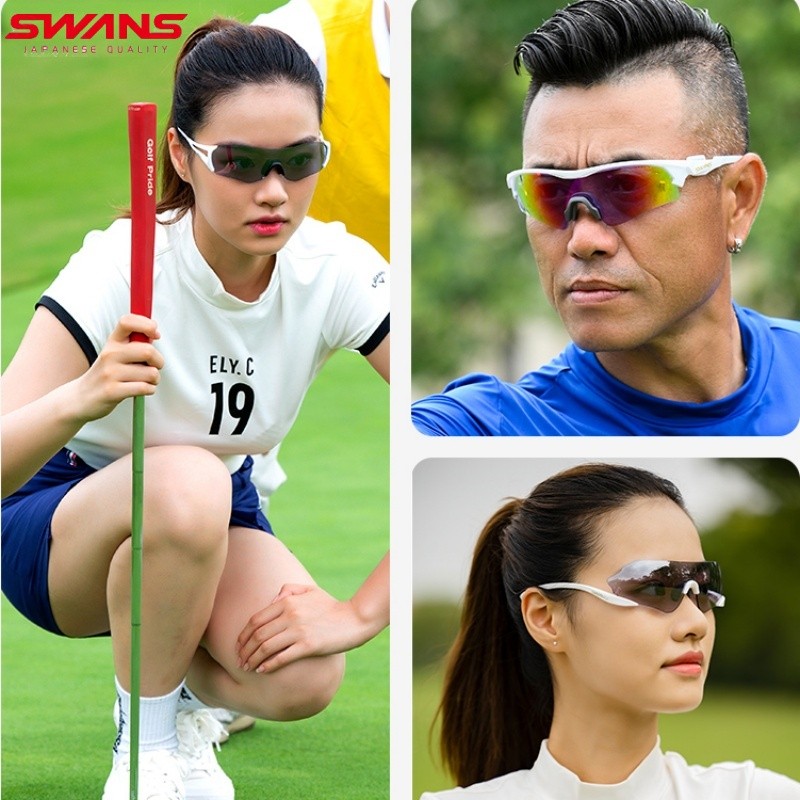 日本SWANS狮王视高尔夫太阳眼镜golf男女士跑步骑行运动防晒墨镜