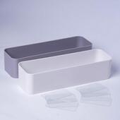 长方形壁挂收纳盒免打孔浴室壁挂置物架桌面抽屉收纳盒手机遥控盒