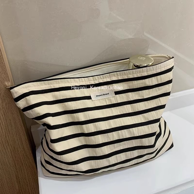 收纳条纹大容量化妆包收纳包
