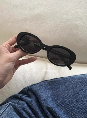 防晒椭圆形轻奢复古男女甜酷墨镜