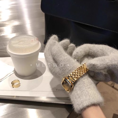 分指韩国东大门兔绒手套可触屏