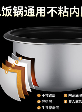 商用大电饭煲通用内胆6L8L10L13L18L23L28L36L45升老式加厚不粘锅