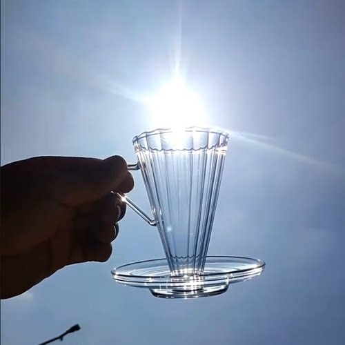 一人家用手冲咖啡耐热玻璃过滤杯