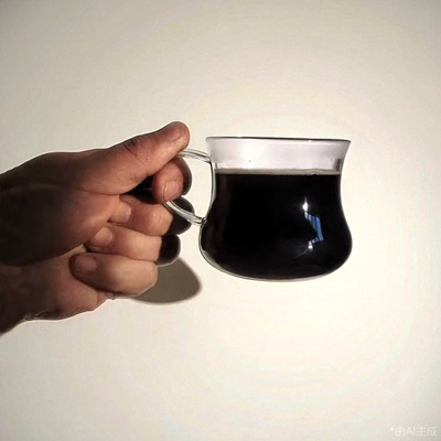 高硼硅玻璃可加热透明马克杯子泡花茶牛奶杯新品手冲咖啡杯210ml