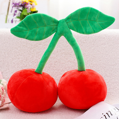 仿真樱桃毛绒玩具公仔PP棉