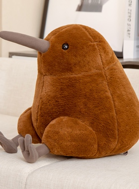 KIWI几奇异鸟公仔毛绒玩具呆萌可爱圆滚滚仿真小鸟玩偶女生日礼物