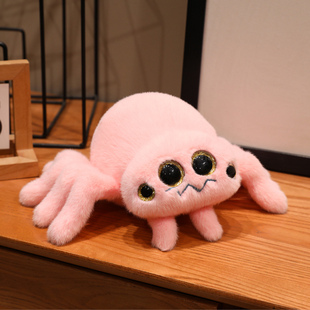 仿真四眼蜘蛛玩偶昆虫毛绒玩具搞怪黑蜘蛛小挂件男生整蛊公仔礼物