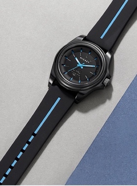 迪士尼胶表带超薄初中高中石英静音考试走针石英男表11315