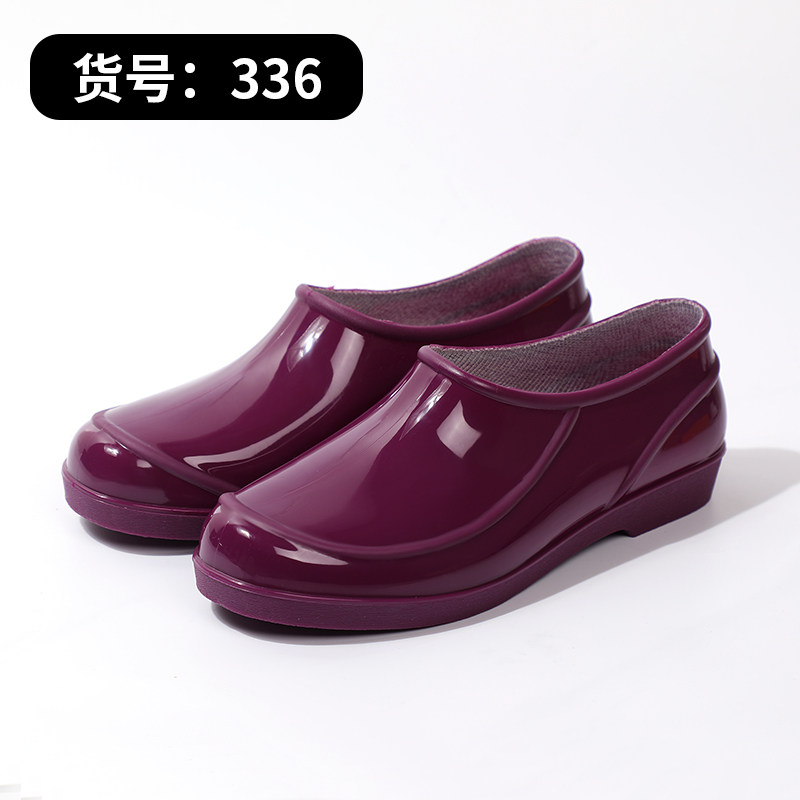低帮雨鞋女劳保工作水鞋食堂厨房防油防水防滑不臭脚柔软舒适胶鞋