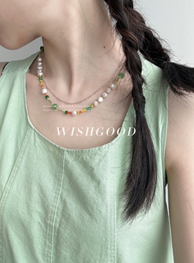 WISHGOOD千禧风天然珍珠锁骨链女