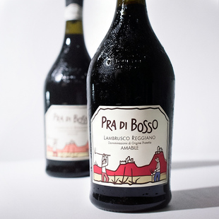 爆汁浆果！意大利bosso波索童话蓝布鲁斯科起泡半甜红气泡葡萄酒