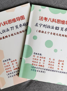 2026年法考思维导图柏浪涛孟献贵李佳左宁戴鹏杨帆刑民诉法彩印本