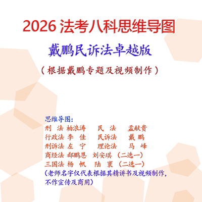 2026全新法考思维导图柏浪涛孟献贵李佳左宁戴鹏郄鹏恩彩印笔记