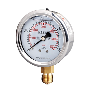 YN60耐震 径向压力表 真空负压表 不锈钢耐震油压表 水压表压力表