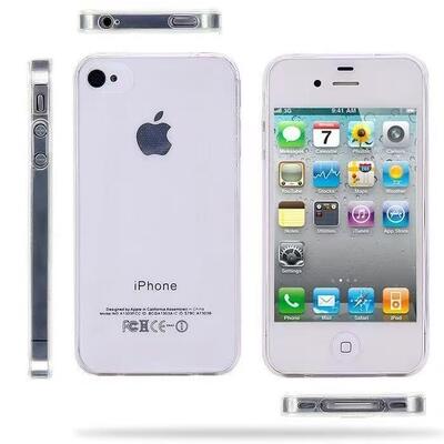 适用iPhone4透明壳苹果4s硅胶简约保护套4G全包边软壳简约摔