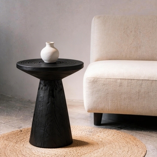 侘寂风实木长条凳设计师艺术服装 凳子 店原木商场休息凳民宿换鞋