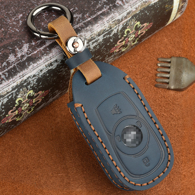 疯马皮汽车钥匙套昂科威钥匙包扣套新君威君越牛皮车饰复古风