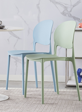 加厚塑料椅子靠背大人简易餐桌胶椅现代简约书桌凳子家用北欧餐椅