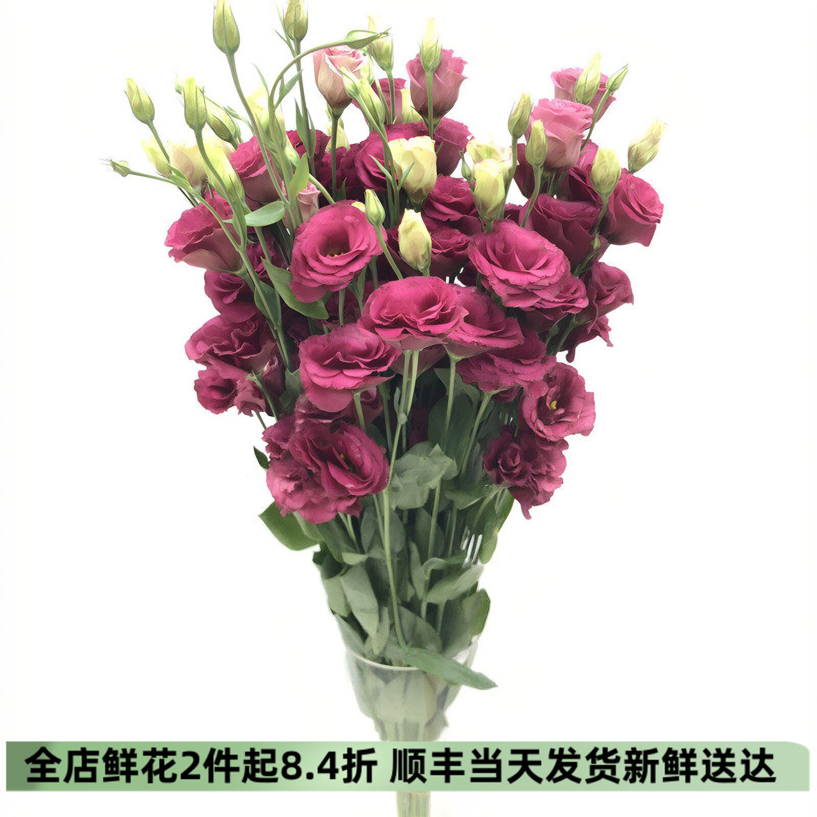 红龙胆洋桔梗水培花束北京同城花