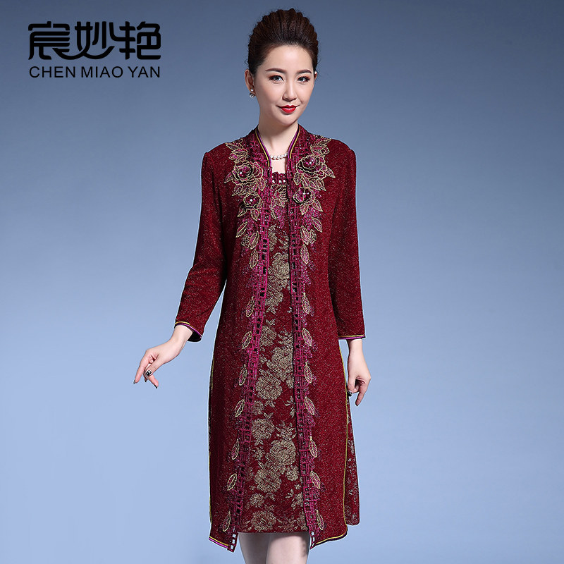 秋季新款婚礼妈妈装喜婆婆结婚宴