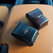 折叠老花镜眼镜盒男便携可挂腰 盒子防压穿皮带 老人老花镜皮套袋