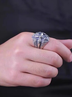 血玛丽妄想925纯银熏黑戒指