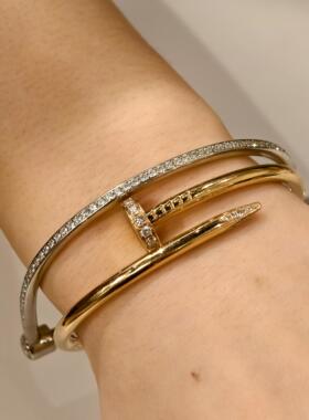 925银镀金可拆卸笑脸手镯设计感